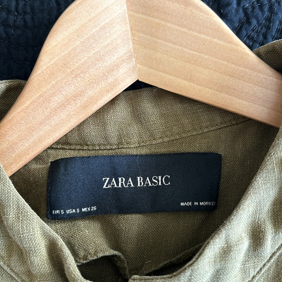 Zara linen utility style jacket with tassels - Picture 2 of 6